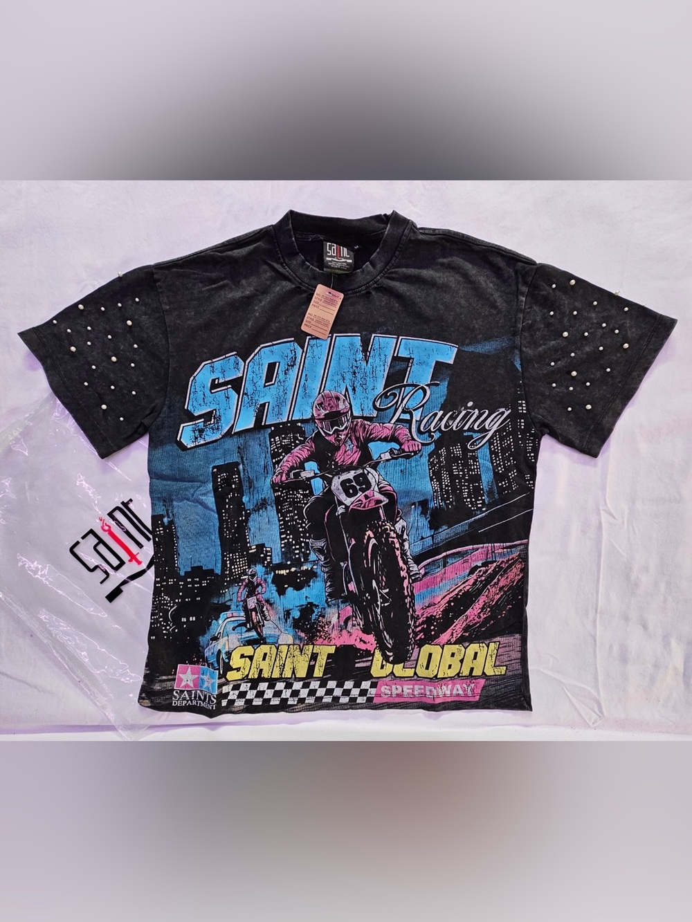 SAINT Racing Black Graphic Tee